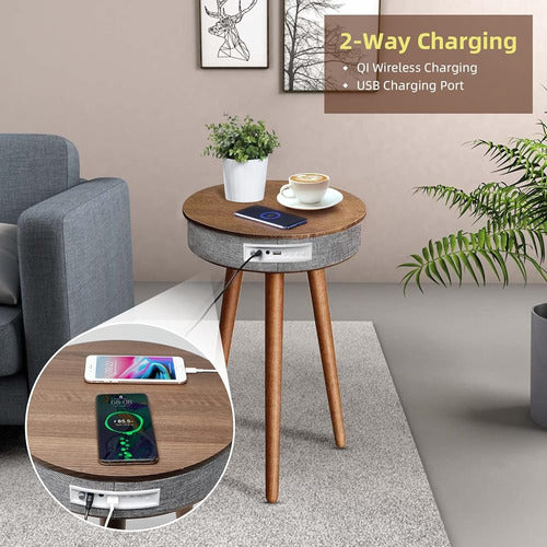 TooCust Smart Auxiliar Table with Charging Station 3