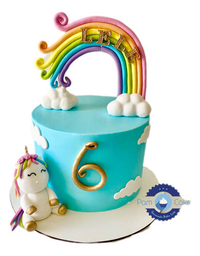 Torta Artesanal Unicornio Arcoiris Unicorn 0