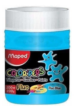 Maped School Tempera Color Peps Fluo Pot 200ml Garden 4