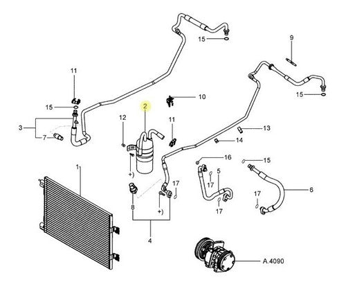 Air Conditioning Desiccant Filter Ford Ka 08/13 Genuine 2