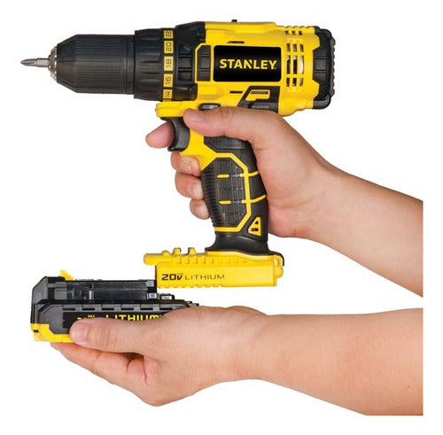 Stanley 20V Impact Drill/Driver with 2 Batteries SCH20 4