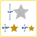 Ready 2 Learn Glitter Foam Stickers - Silver And Gold Stars - Pack Of 168 3