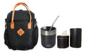 Mate Set Backpack Bag + Black Thermal Mate + Yerba and Sugar Tin Cans 0