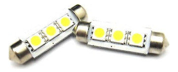 2 X 6418 6411 Canbus Blanco 3 Smd Led Placa Luz Festoon Para 2