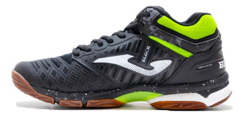 Joma V BLOK Men's Volleyball Shoes - Black Lime 1