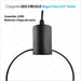 Pendant LED Lamp Black Geo Circle E27 + Dimmable Filament Globe G80 2
