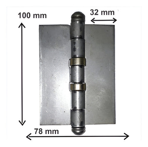 Talleres Banfield Munition Hinge 100x75 Polished Iron Without Hole X3 1