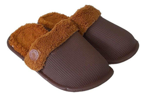 Luxurious Men's Warm Plush Slippers with Faux Fur Lining and Anti-slip Rubber Sole 2