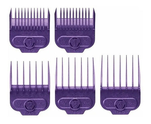 Andis Set of 5 Magnetic Elevation Combs for Hair Clippers 3