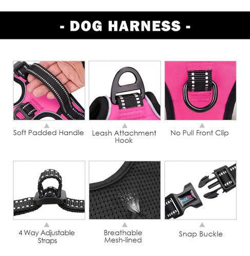 Phoepet No Pull Dog Arnness Medium Reflective Front Clip Ves 3