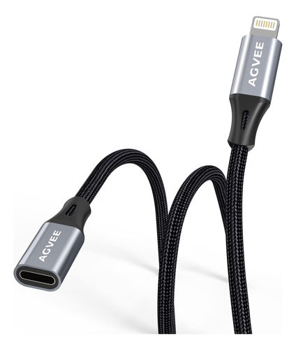 Agvee Lightning Cable Extender 1 Meter Gray 0