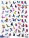 Self-Adhesive Nail Stickers - Butterflies - Nail Art 51