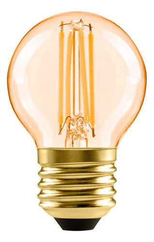 Buenos Aires LED Vintage LED Filament Lamp G45 4W E27 Golden Pack of 10 0