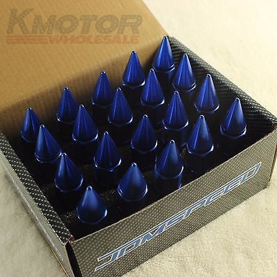 20pcs Azul M12x1.5 Cap Tacon Sintonizador Largo 60mm Alumini 4