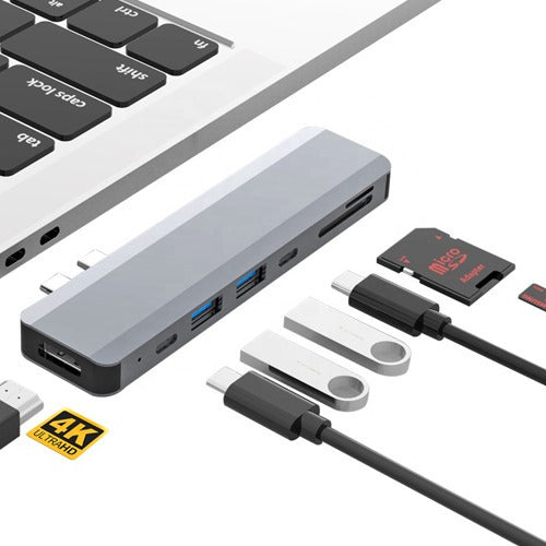 Usb Hub Tipo C 3.1 Tarjeta Sd Y Micro Sd Usb 3.0 Mac Pc 0