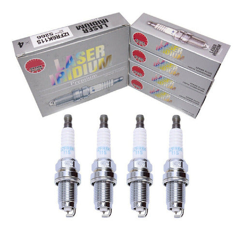 NGK Honda Civic 1.8 16V Up to 2011 IZFR6K11S Spark Plug Kit x4 0