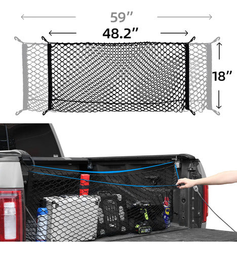Red De Carga Elastica Con Ganchos Para Camioneta 1