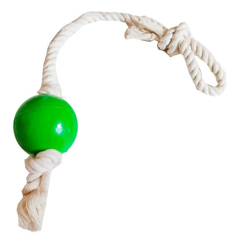 Mercadoflash Dog Toy Ball with Rope and Solid Rubber Chew Toy 2