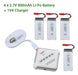 4 X 3.7V 900mAh Li-Po Battery with JST Plug + 1V4 Charger Kit 2