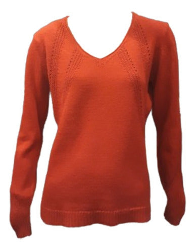 La Faustina Sweaters Dama Escote V, Modelo 023 0