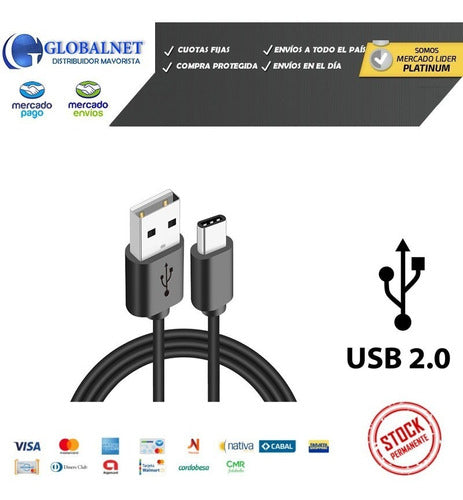 1-Meter USB 2.0 Type-C to USB Cable - Durable and Reliable - Black 3