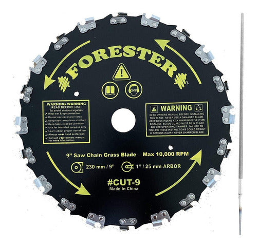 Disco De 9 Para Motosierra Con Aspas De 3/16, (2 Unidades) 0