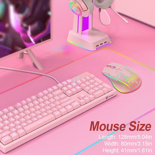 Mouse Ratón Inalámbrico Laptop Pc Videojuegos Trabajo Rosado 6