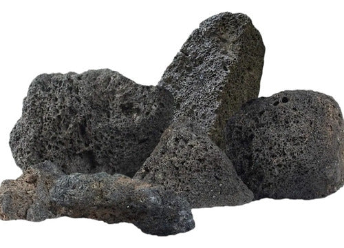 Piedra Volcanica Negra  Parrilla Sauna Piedras X 20 Kg 0