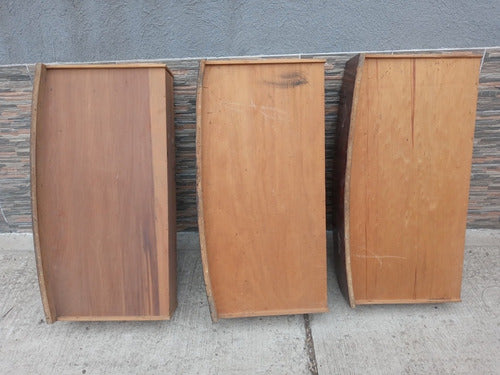 3 Antiguos Cajones Madera 90,5 Largo X 45 Prof. X 20 Alto 2