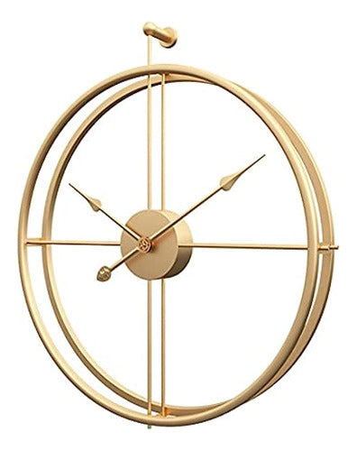 Reloj De Pared Dorado Grande De 20  Reloj De Metal Moderno R 0