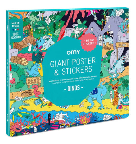 Póster Dino + 100 Stickers 0