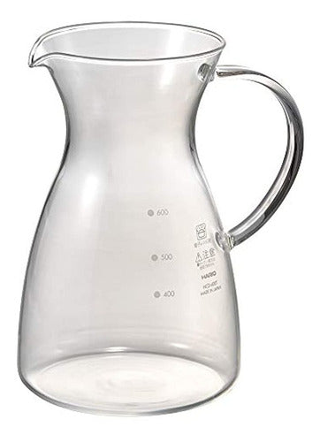 Jarra De Café De Vidrio Hario Con Asa, 600 Ml, Transparente 0