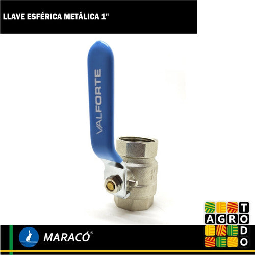 Llave Esférica Metálica 1 Pulgada Cod 03000 4