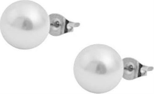 Edforce Stainless Steel 10mm Freshwater Pearl Earrings for Women 1