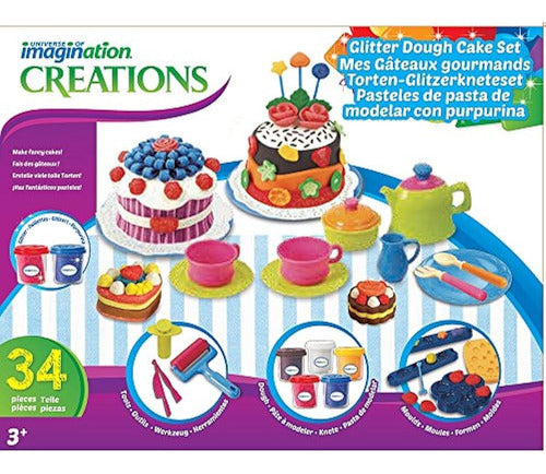 Imaginarium Dough Glitter Cake Set, Multi (5F63EB7) 1