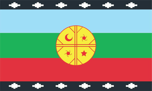 Rapi Arte Mapuche Flag 45 X 30cm Official Reinforced with Ropes 1