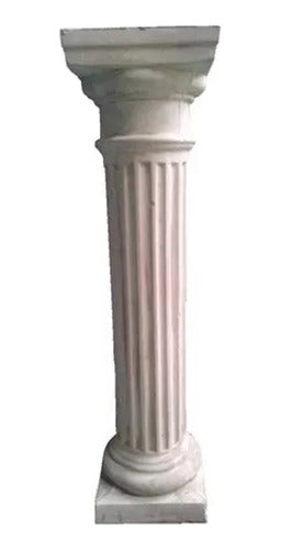 Columna Dorica 0,80cm Cemento Blanco Y Cemento Gris 0