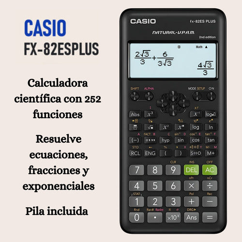 Casio Scientific Calculator FX-82ES Plus 2nd Edition 1