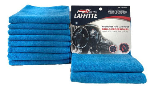 Laffitte Kit Paño 35x35 + Cepillo Micro + Pad + Secador De Vidrios 1