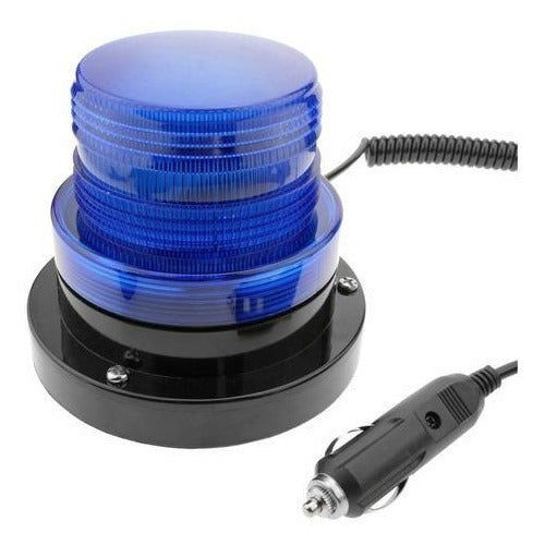 Magnetic 12V Blue LED Flash Beacon for Vehicles 0