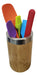 We Glam Bamboo Utensil Holder + 5-Piece Silicone Utensil Set 5