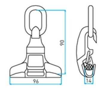 LCT Morsa De Suspensión Con Fusible Mecánico Pks-10cf 1