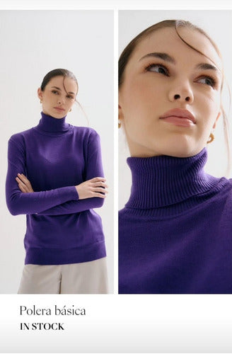 Warm and Comfortable Stretchy Bremer Women's Turtleneck in Various Colors 1