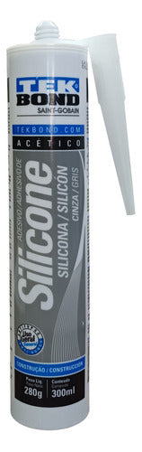 Tekbond Acetic Silicone 280g Gray 300ml Anti-Fungal 0