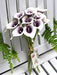 FiveSeasonStuff Real Touch Calla Lily Artificial Flowers Wedding Bridal Bouquet | Floral Arrangements | 15 Calla Lilies (Silk White & Abyss Purple) 4