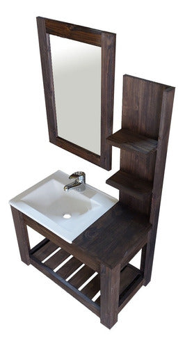 70cm Hanging Wood Vanity with Basin and Mirror - Free Shipping 56