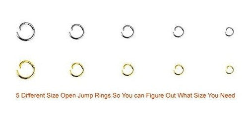 Paxcoo Kit 1200 Open Jump Rings and Lobster Clasps for Jewelry Making 2