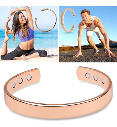 Sainsberry Rose Gold Therapy - Pulsera Curativa De Cobre, Unisex - Artr 1