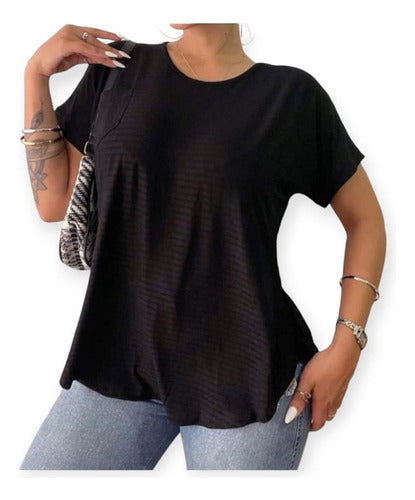 La Moda De Ciro Oversize T-Shirt with Front Pocket Detail - Super Wide 1