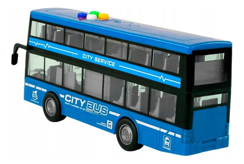 Isakito Double Deck Friction Bus With Lights and Sound 4